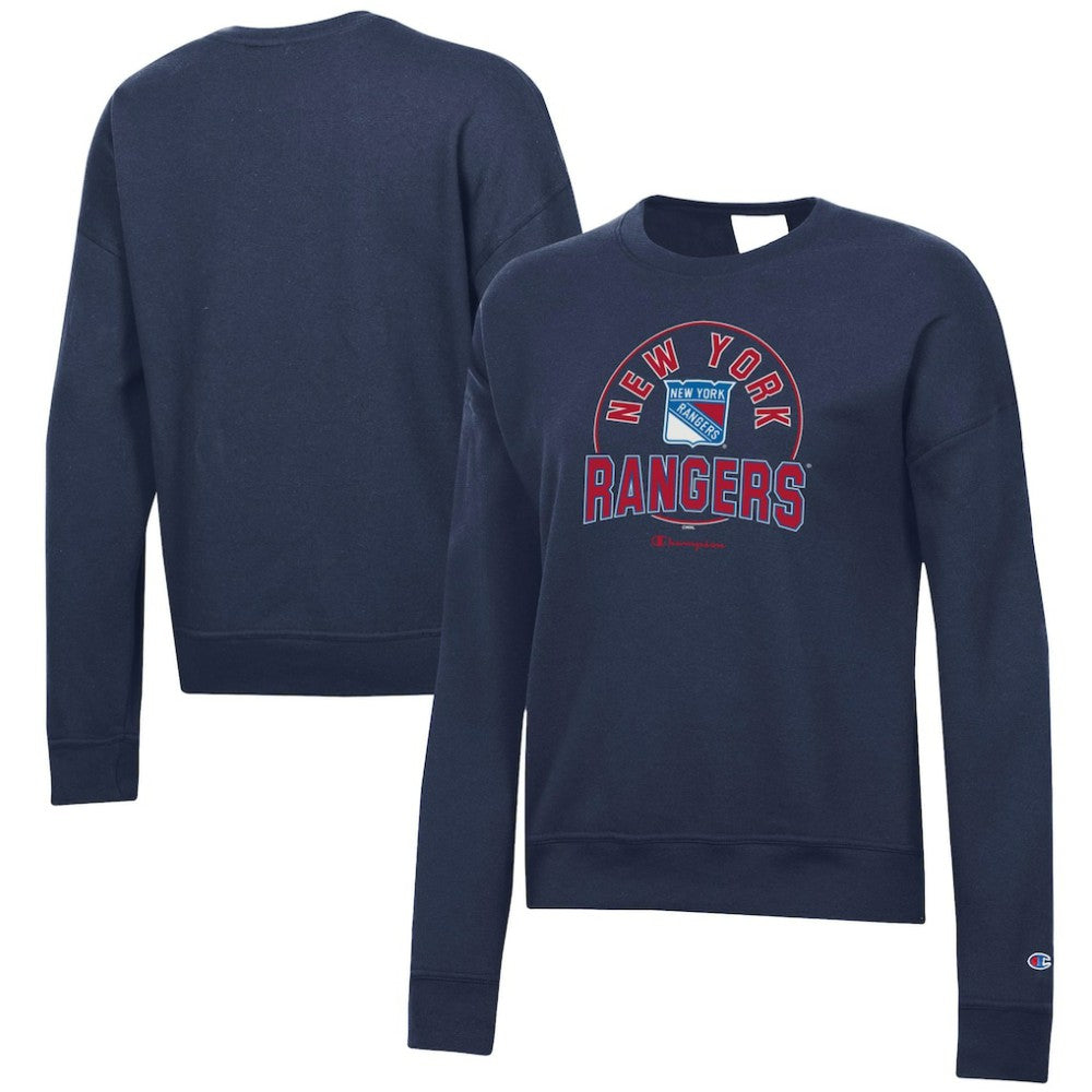 NHL Navy New York Rangers Champion Women's Powerblend Pullover Sweatshirt