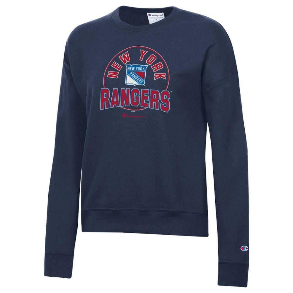 NHL Navy New York Rangers Champion Women's Powerblend Pullover Sweatshirt