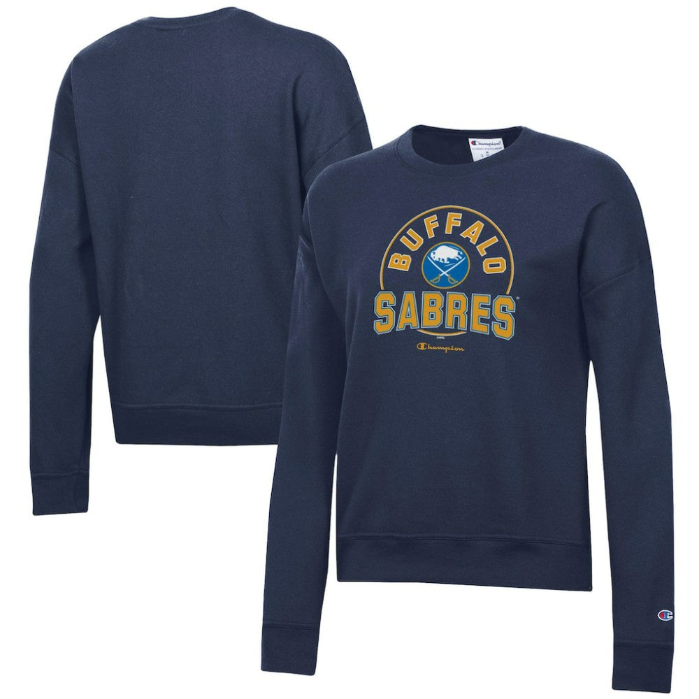 NHL Navy Buffalo Sabres Champion Women's Powerblend Pullover Sweatshirt