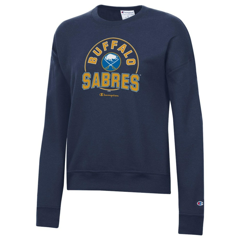 NHL Navy Buffalo Sabres Champion Women's Powerblend Pullover Sweatshirt