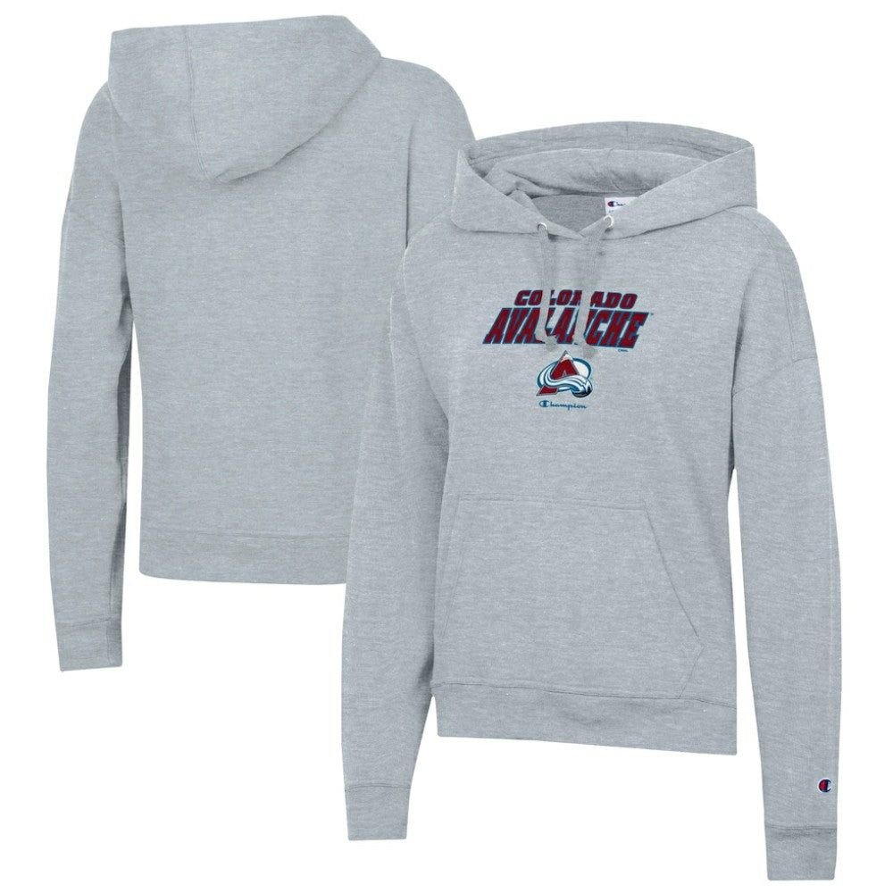 NHL Gray Colorado Avalanche Champion Women's Powerblend Fleece Pullover Hoodie