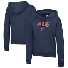 NHL Navy Columbus Blue Jackets Champion Women's Powerblend Fleece Pullover Hoodie