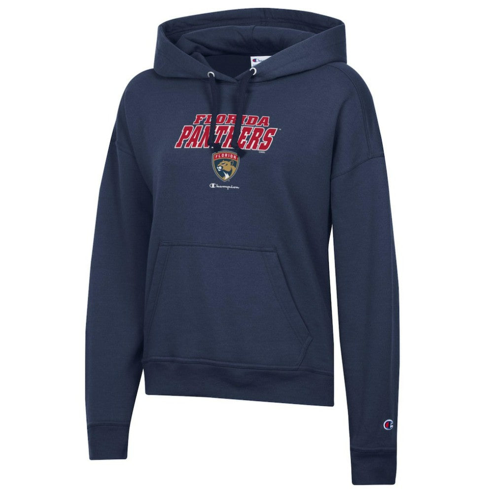 NHL Navy Florida Panthers Champion Women's Powerblend Fleece Pullover Hoodie