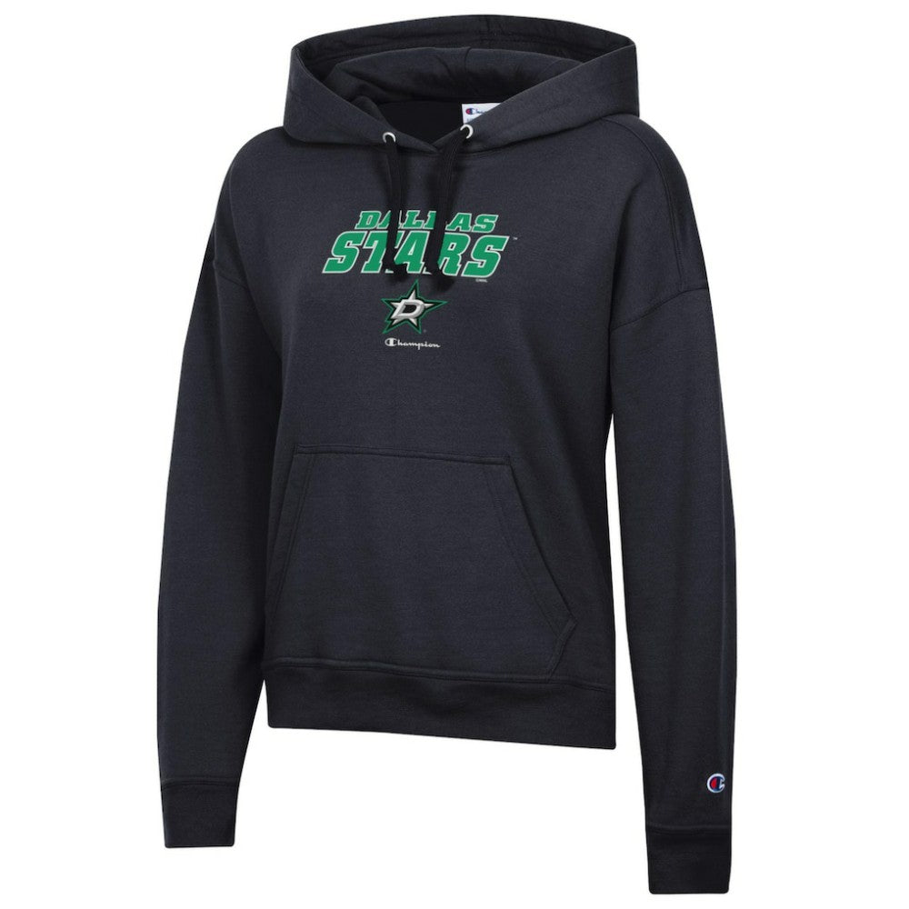 NHL Black Dallas Stars Champion Women's Powerblend Fleece Pullover Hoodie