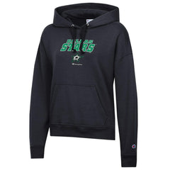NHL Black Dallas Stars Champion Women's Powerblend Fleece Pullover Hoodie