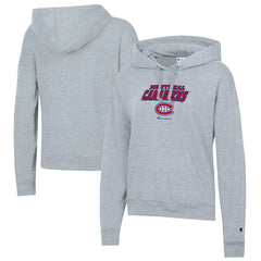NHL Gray Montreal Canadiens Champion Women's Powerblend Fleece Pullover Hoodie