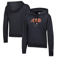 NHL Black Philadelphia Flyers Champion Women's Powerblend Fleece Pullover Hoodie