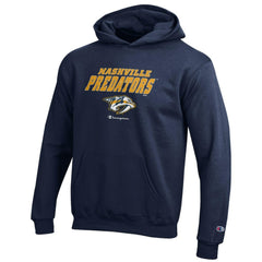 NHL Navy Nashville Predators Champion Youth Eco Powerblend Pullover Hoodie