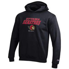 NHL Black Ottawa Senators Champion Youth Eco Powerblend Pullover Hoodie