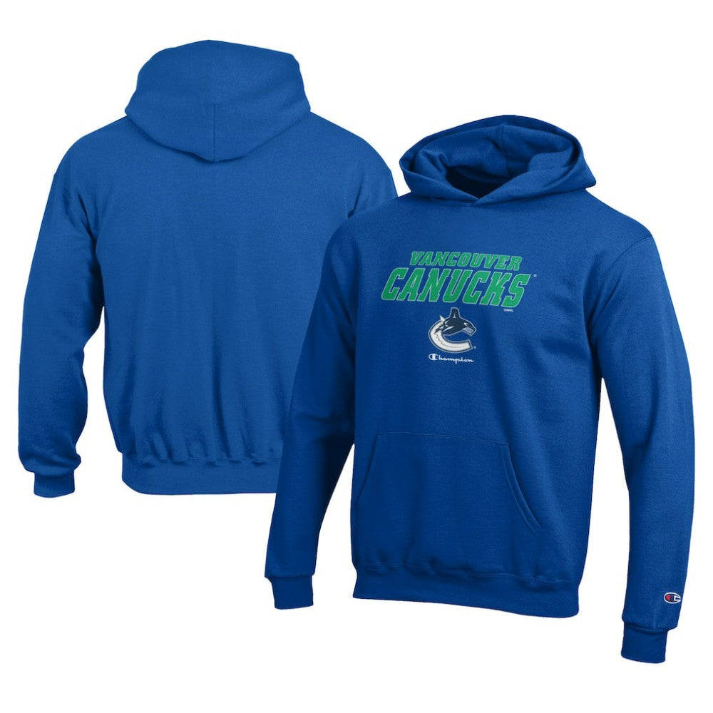 NHL Royal Vancouver Canucks Champion Youth Eco Powerblend Pullover Hoodie