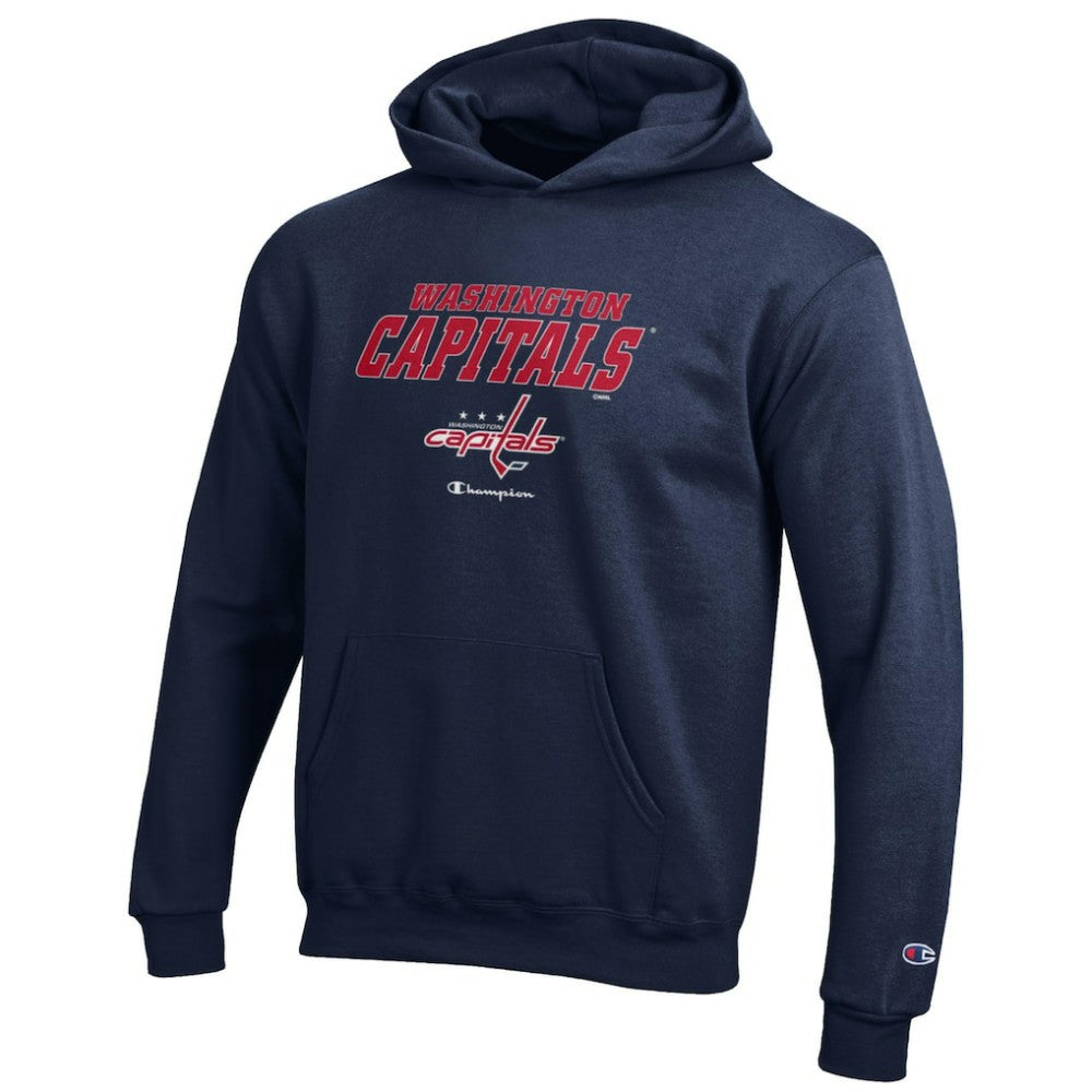 NHL Navy Washington Capitals Champion Youth Eco Powerblend Pullover Hoodie
