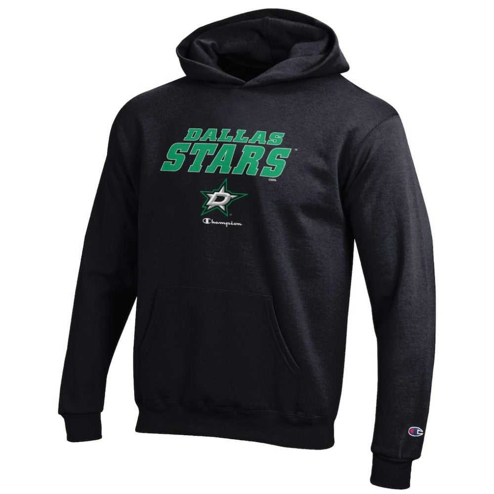 NHL Black Dallas Stars Champion Youth Eco Powerblend Pullover Hoodie