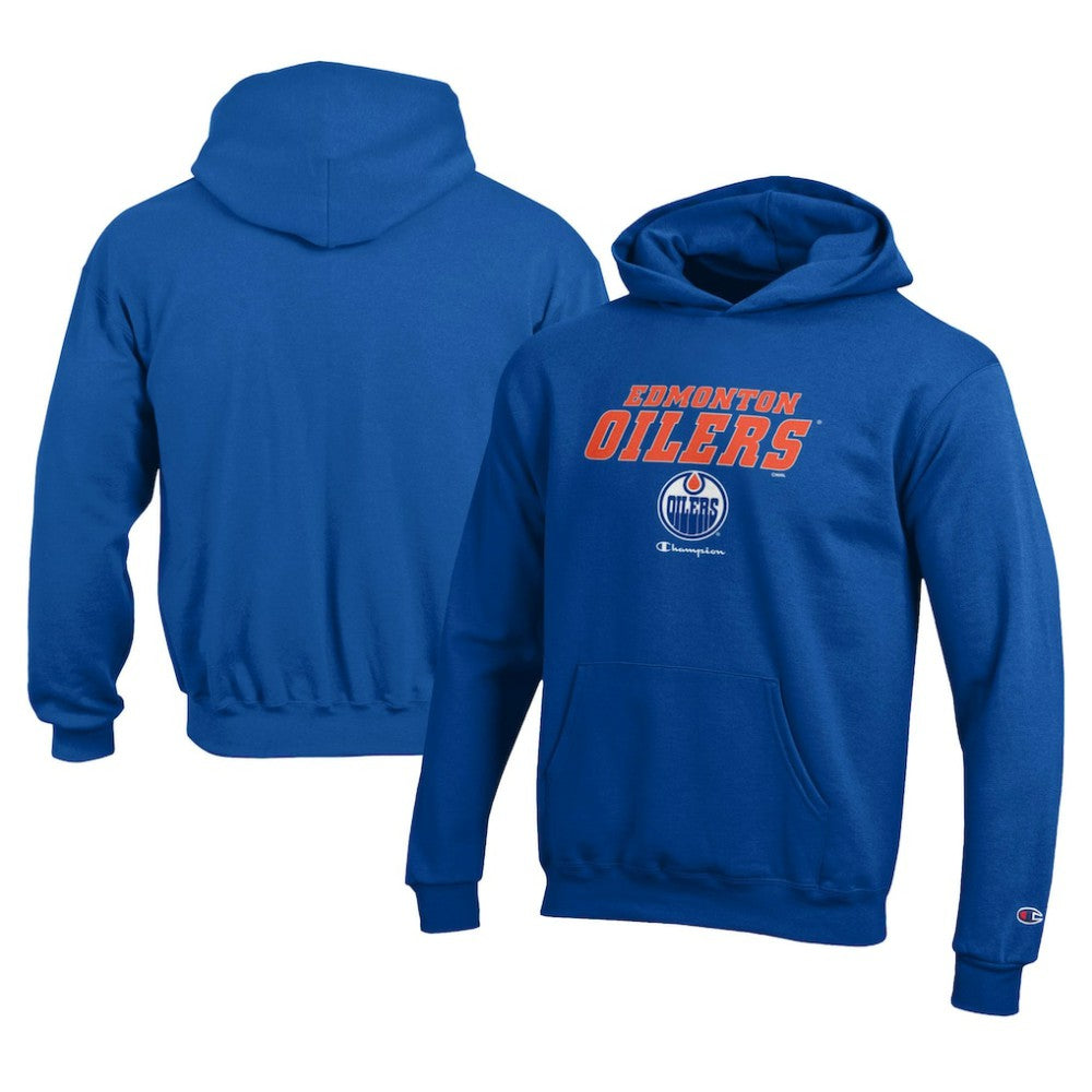 NHL Royal Edmonton Oilers Champion Youth Eco Powerblend Pullover Hoodie