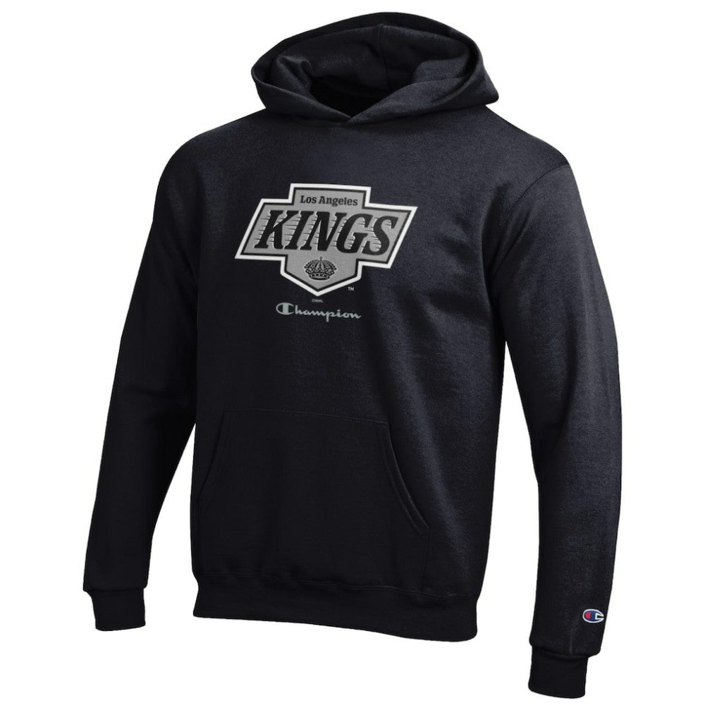 NHL Black Los Angeles Kings Champion Youth Eco Powerblend Pullover Hoodie