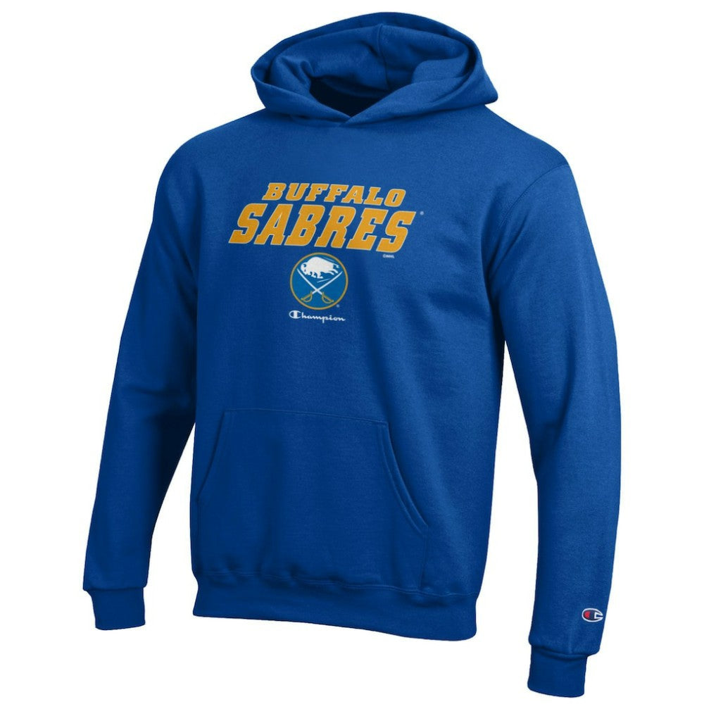 NHL Royal Buffalo Sabres Champion Youth Eco Powerblend Pullover Hoodie
