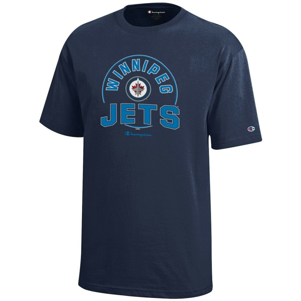 NHL Navy Winnipeg Jets Champion Youth Jersey T-Shirt