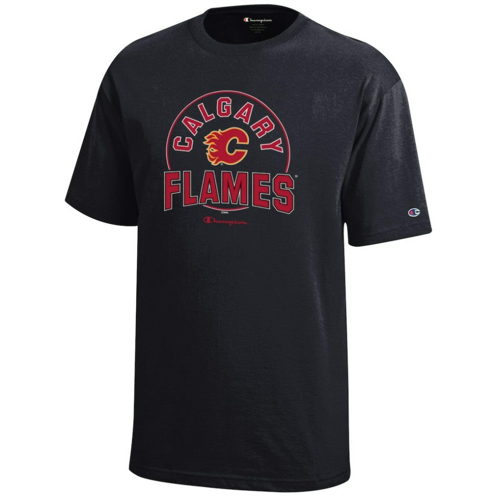 NHL Black Calgary Flames Champion Youth Jersey T-Shirt