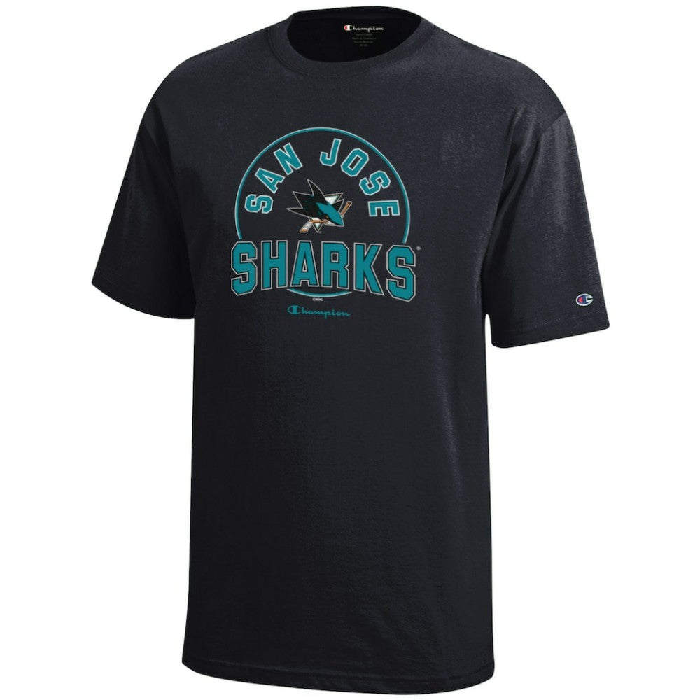 NHL Black San Jose Sharks Champion Youth Jersey T-Shirt