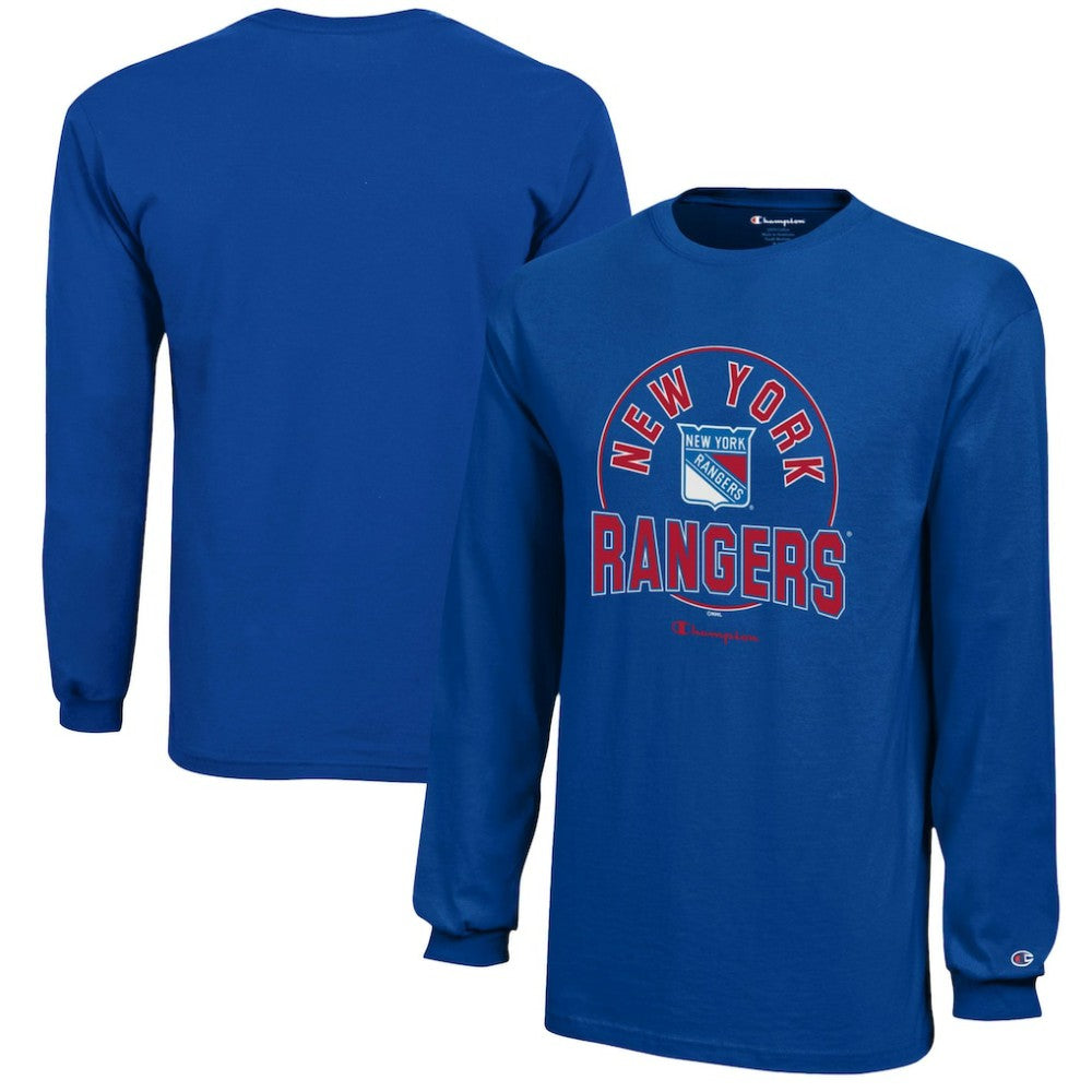 NHL Royal New York Rangers Champion Youth Long-Sleeve Jersey T-Shirt