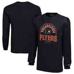 NHL Black Philadelphia Flyers Champion Youth Long-Sleeve Jersey T-Shirt