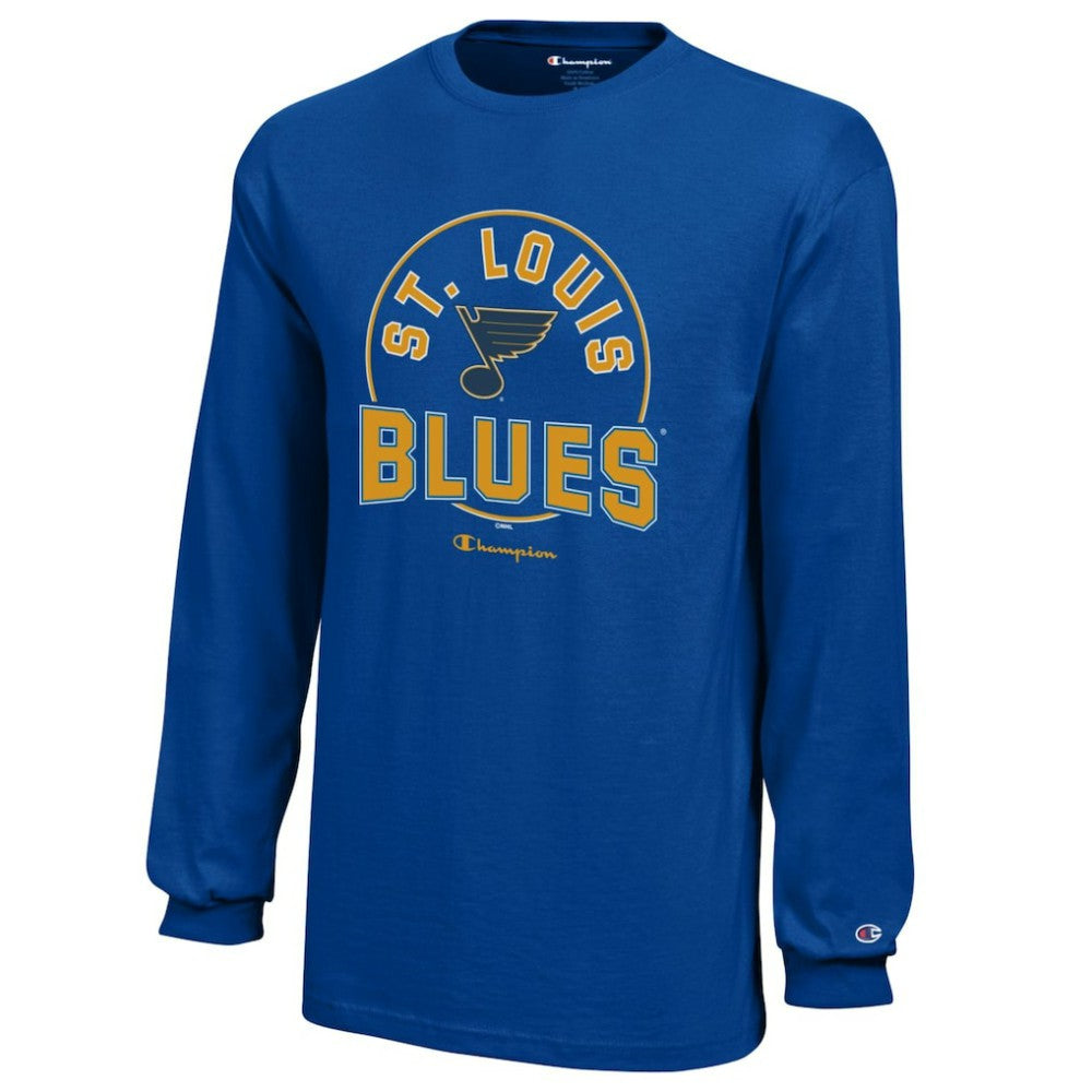NHL Royal St. Louis Blues Champion Youth Long-Sleeve Jersey T-Shirt