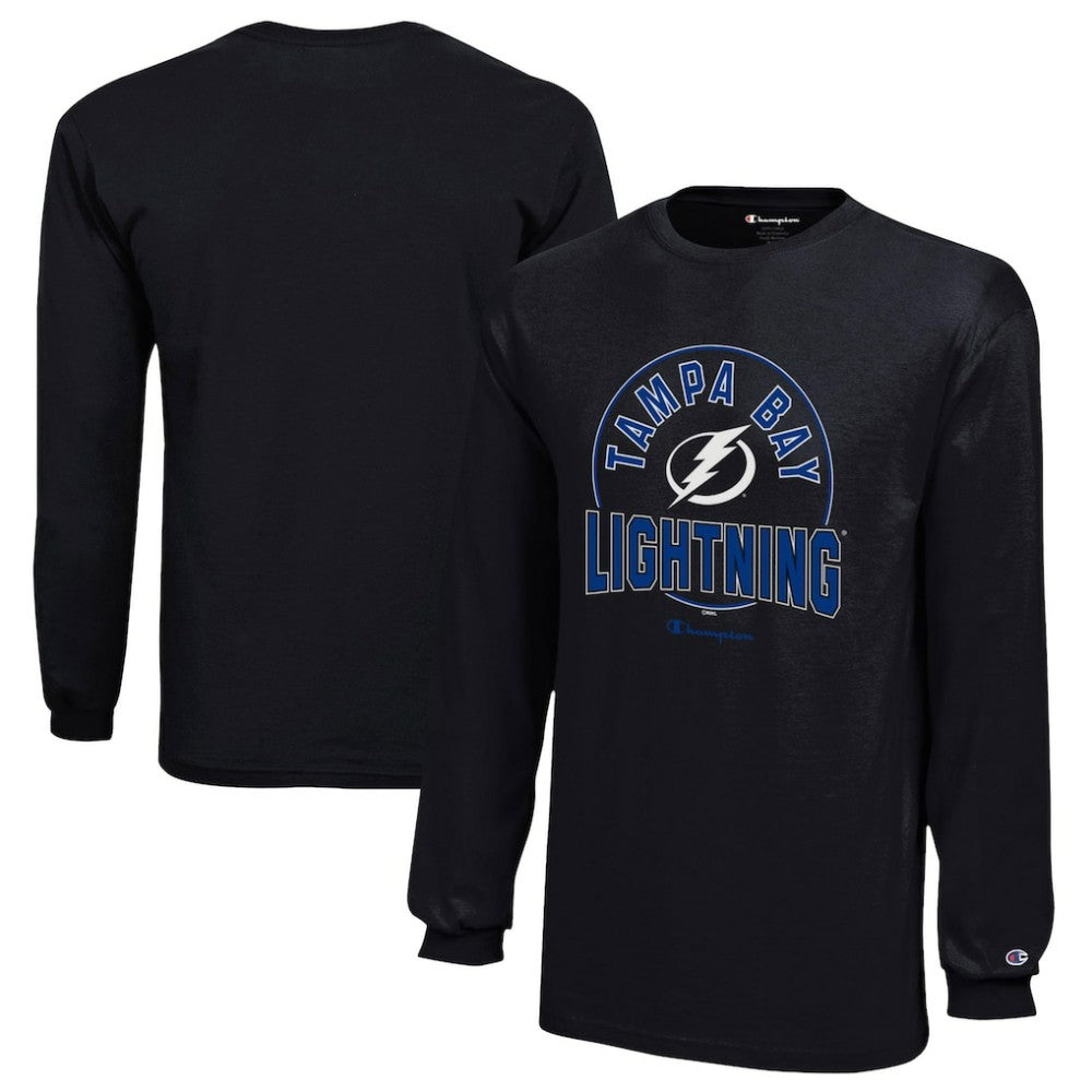 NHL Black Tampa Bay Lightning Champion Youth Long-Sleeve Jersey T-Shirt