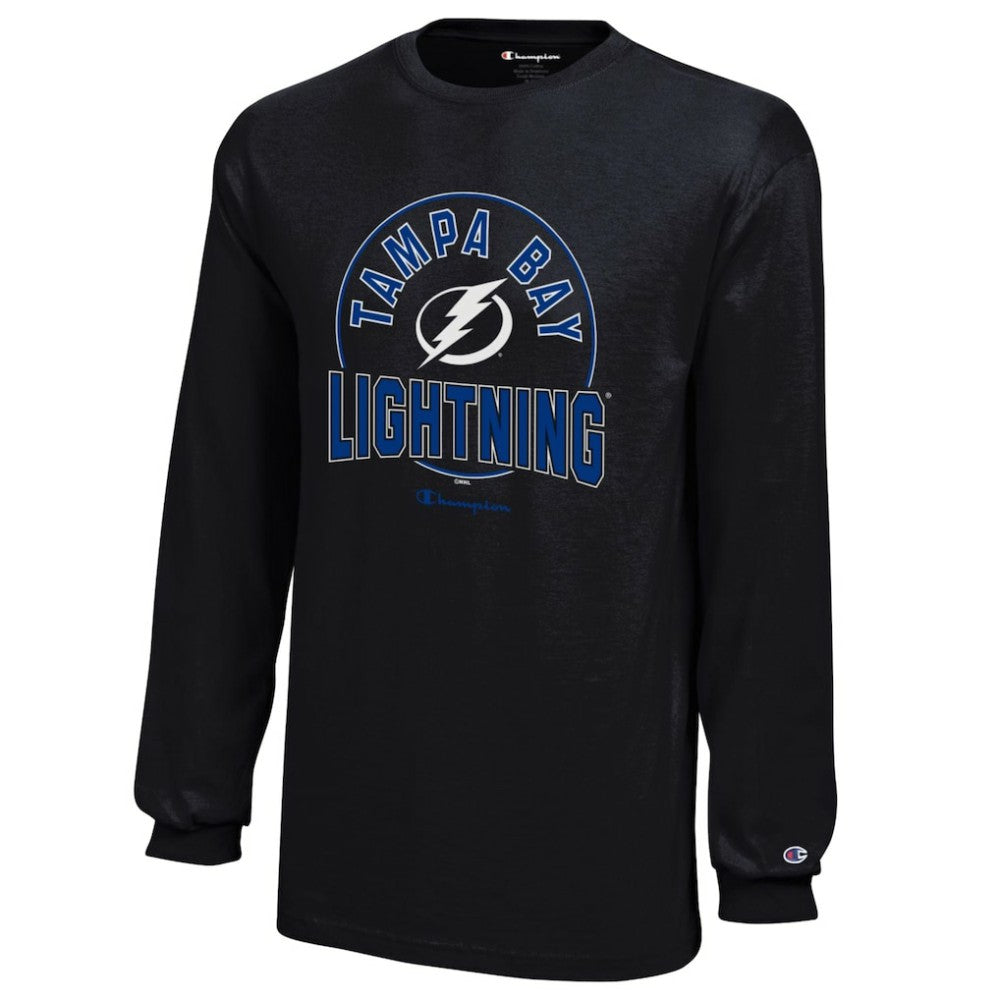 NHL Black Tampa Bay Lightning Champion Youth Long-Sleeve Jersey T-Shirt