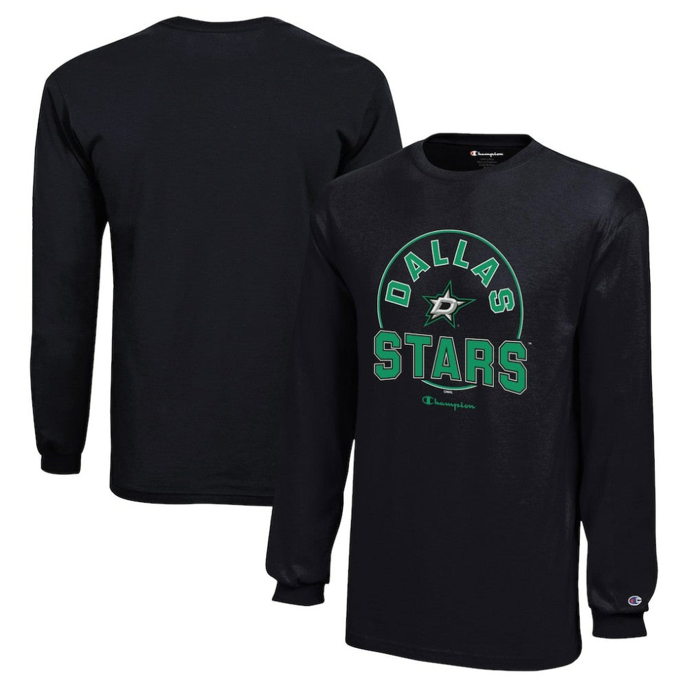 NHL Black Dallas Stars Champion Youth Long-Sleeve Jersey T-Shirt