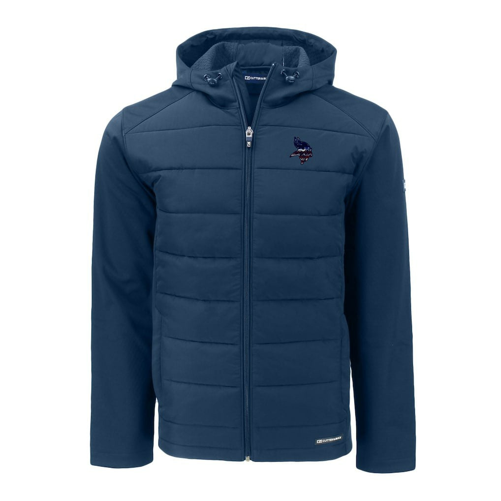 Cutter & Buck Americana Evoke Hybrid Eco Softshell Recycled Full-Zip Hooded Jacket - Minnesota Vikings