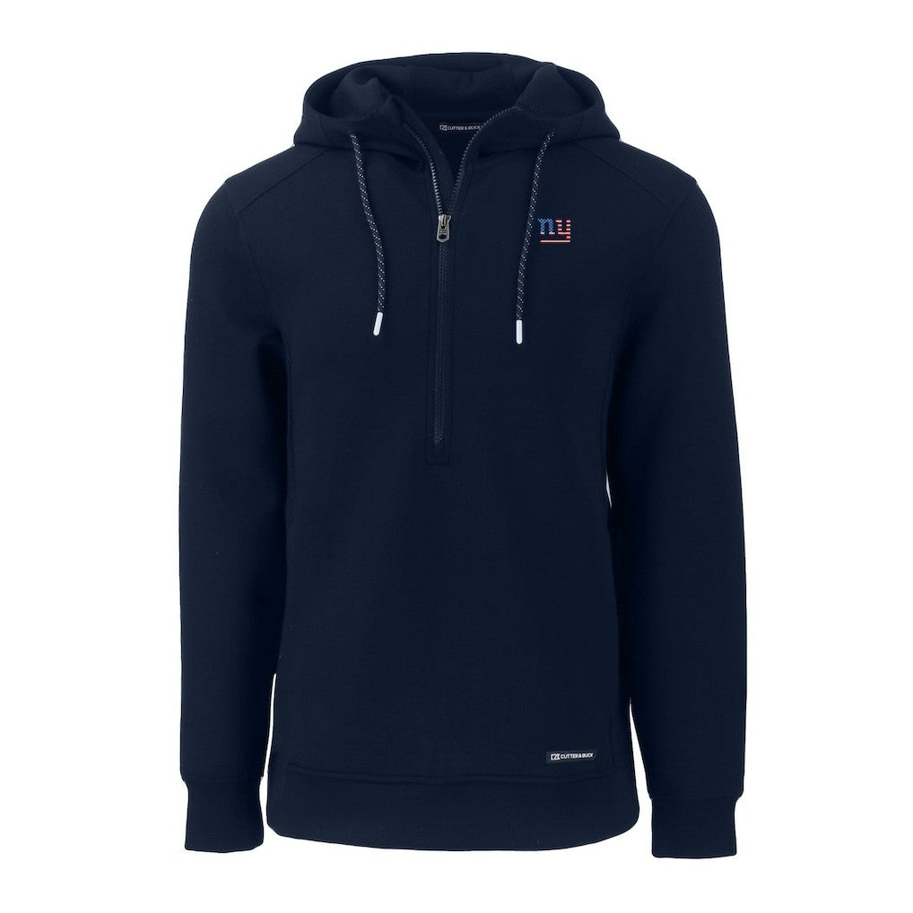 Cutter & Buck Americana Roam Eco Half-Zip Recycled Pullover Hoodie - New York Giants