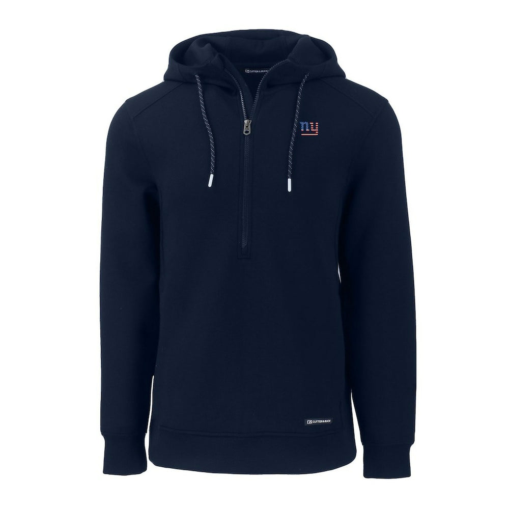 Cutter & Buck Americana Roam Eco Half-Zip Recycled Pullover Hoodie - New York Giants