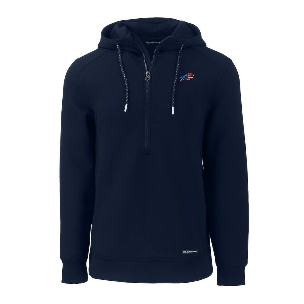 Cutter & Buck Americana Roam Eco Half-Zip Recycled Pullover Hoodie - Buffalo Bills