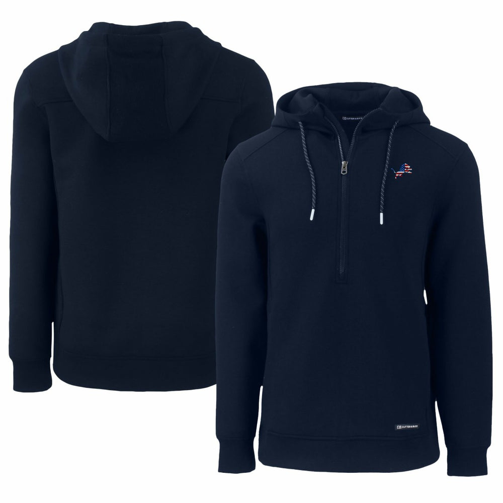 Cutter & Buck Americana Roam Eco Half-Zip Recycled Pullover Hoodie - Detroit Lions