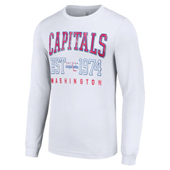 NHL White Washington Capitals Starter Retro Graphic Long Sleeve Crew T-Shirt