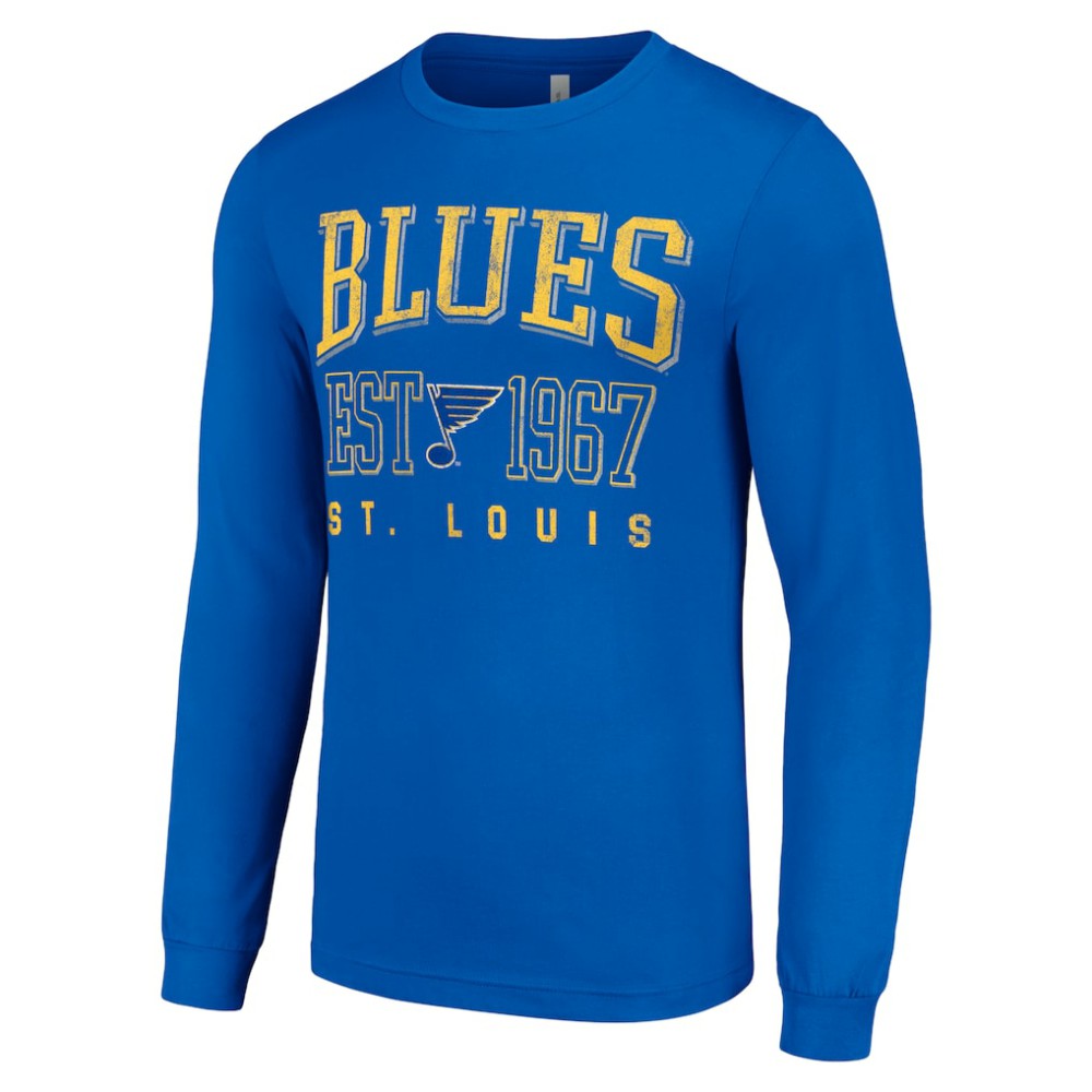 NHL Royal St. Louis Blues Starter Retro Graphic Long Sleeve Crew T-Shirt