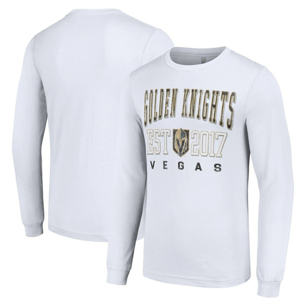 NHL White Vegas Golden Knights Starter Logo Graphic Long Sleeve T-Shirt