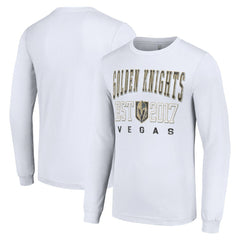 NHL White Vegas Golden Knights Starter Logo Graphic Long Sleeve T-Shirt