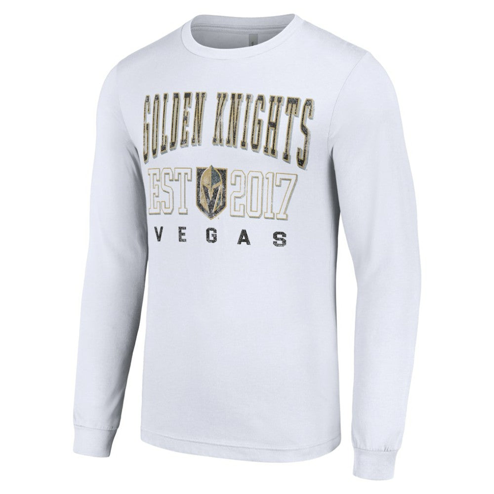 NHL White Vegas Golden Knights Starter Logo Graphic Long Sleeve T-Shirt