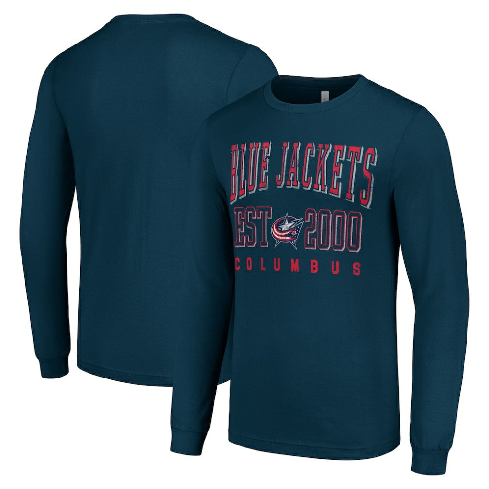 NHL Navy Columbus Blue Jackets Starter Logo Graphic Long Sleeve T-Shirt