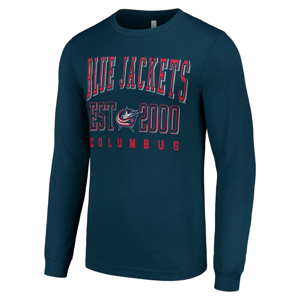 NHL Navy Columbus Blue Jackets Starter Logo Graphic Long Sleeve T-Shirt