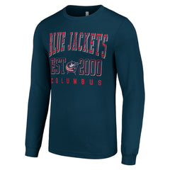 NHL Navy Columbus Blue Jackets Starter Logo Graphic Long Sleeve T-Shirt