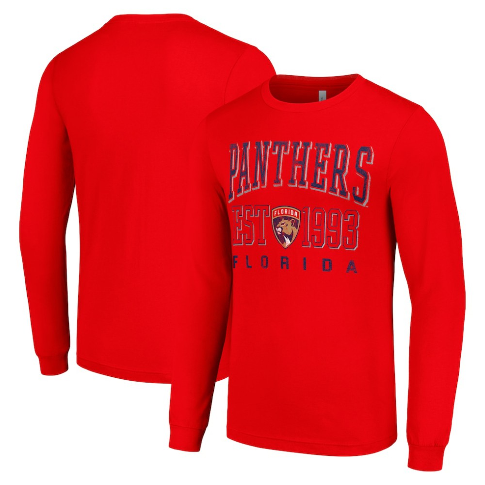 NHL Red Florida Panthers Starter Logo Graphic Long Sleeve T-Shirt