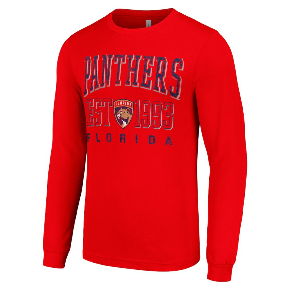 NHL Red Florida Panthers Starter Logo Graphic Long Sleeve T-Shirt