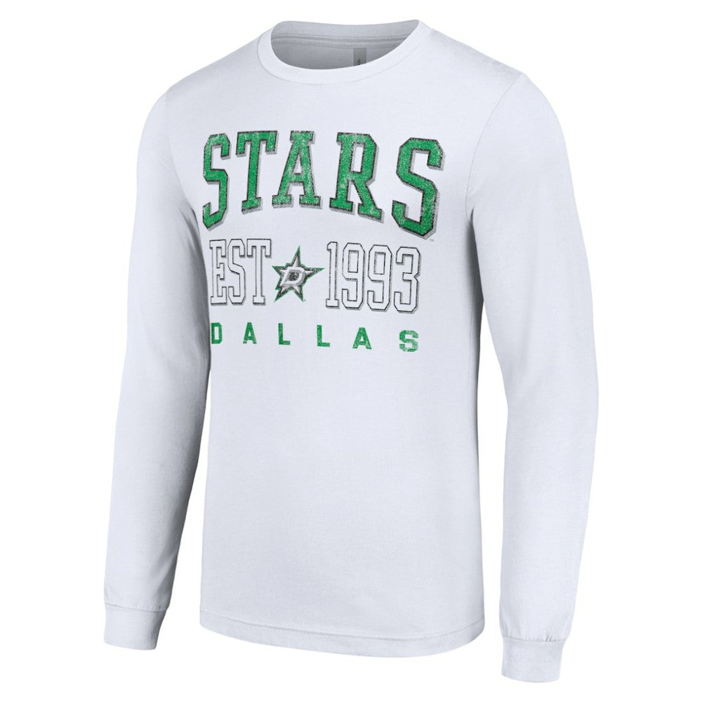 NHL White Dallas Stars Starter Logo Graphic Long Sleeve T-Shirt