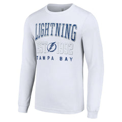 NHL White Tampa Bay Lightning Starter Logo Graphic Long Sleeve T-Shirt