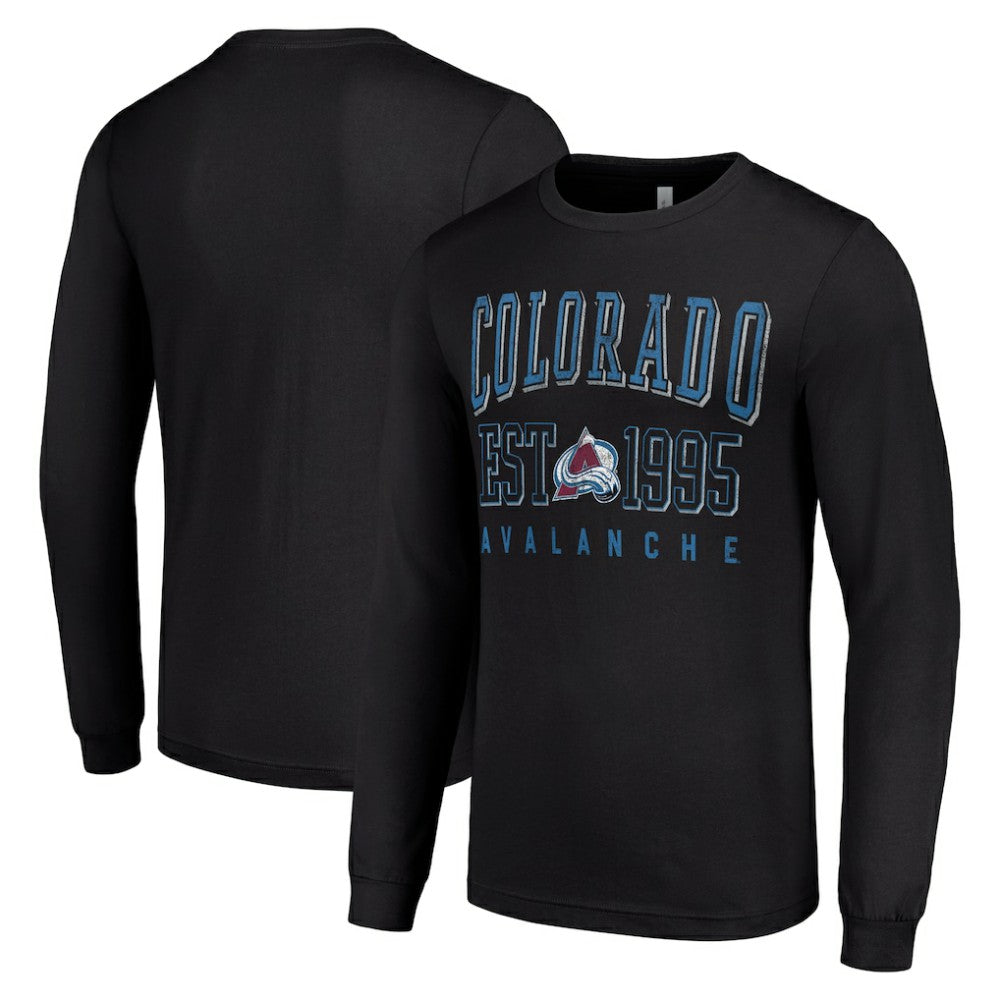 NHL Black Colorado Avalanche Starter Logo Graphic Long Sleeve T-Shirt