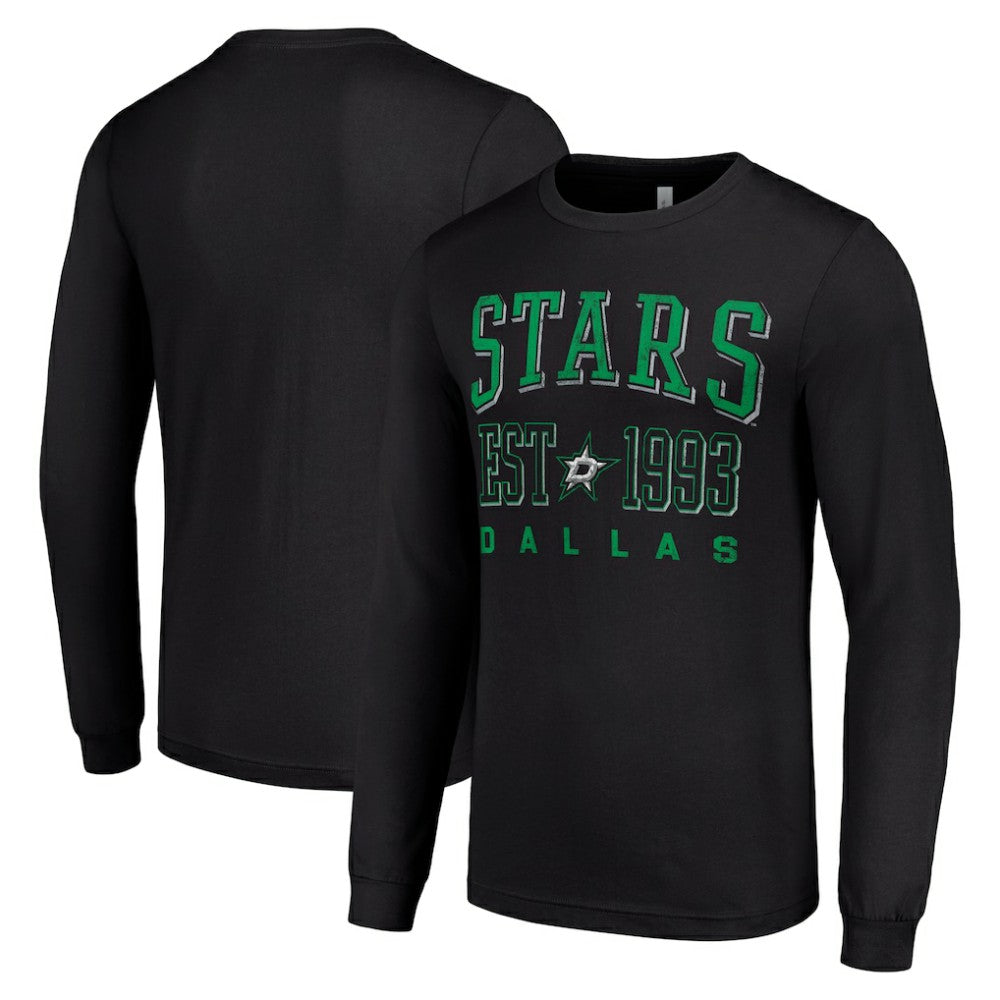 NHL Black Dallas Stars Starter Logo Graphic Long Sleeve T-Shirt