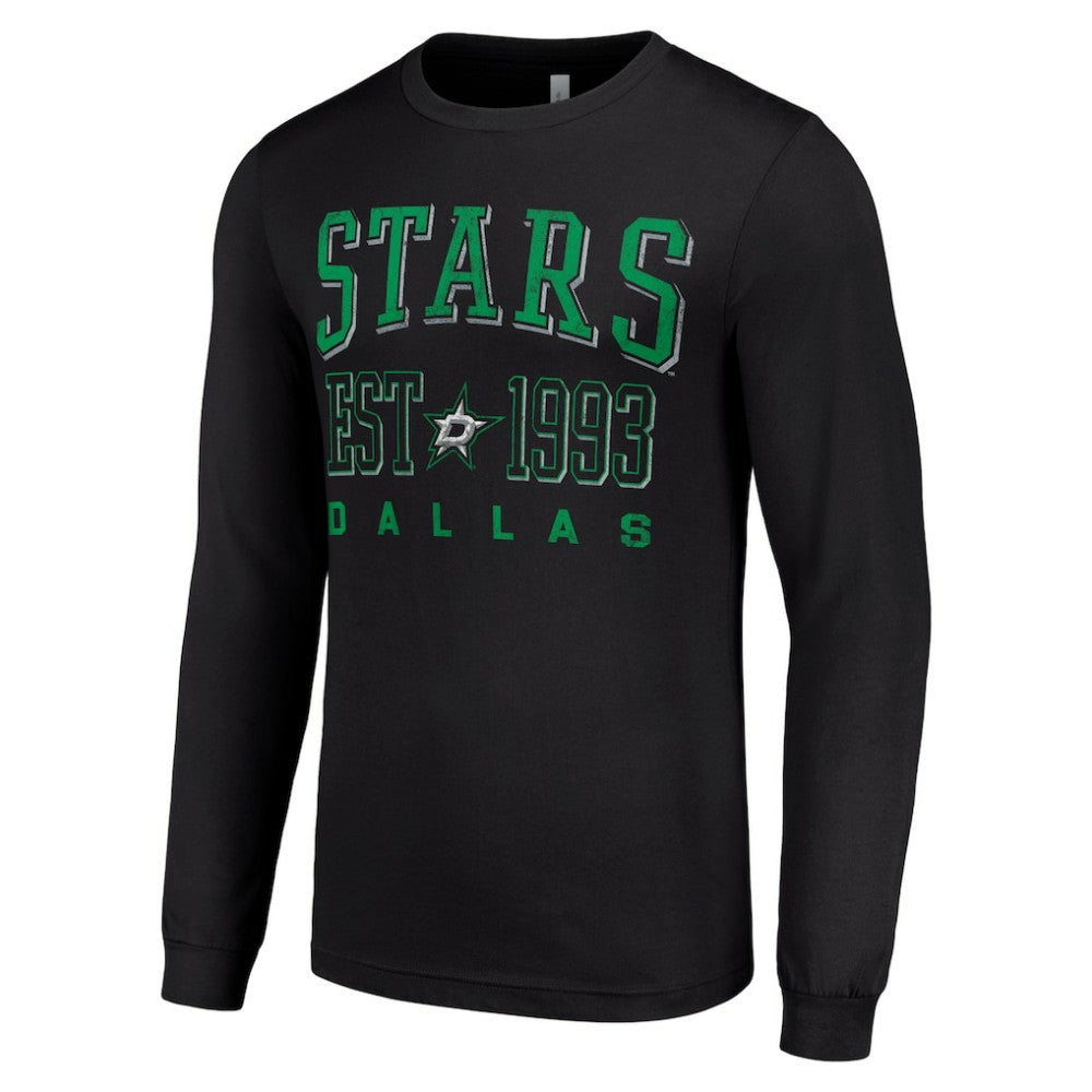 NHL Black Dallas Stars Starter Logo Graphic Long Sleeve T-Shirt