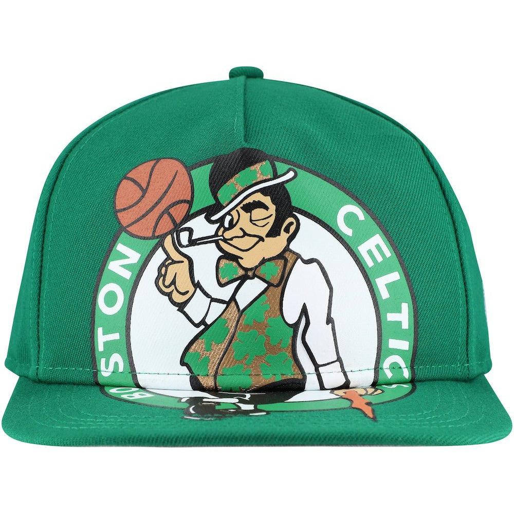 NBA Boston Celtics Oversized Puff Print Logo Golfer Snapback Hat