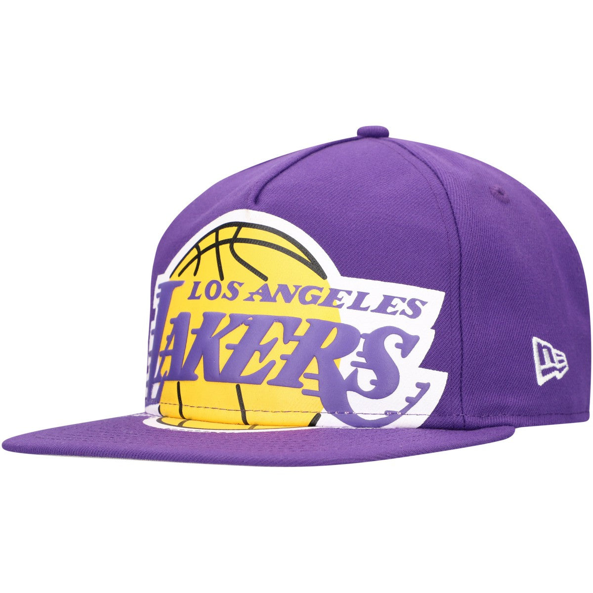NBA Los Angeles Lakers Oversized Puff Print Logo Golfer Snapback Hat